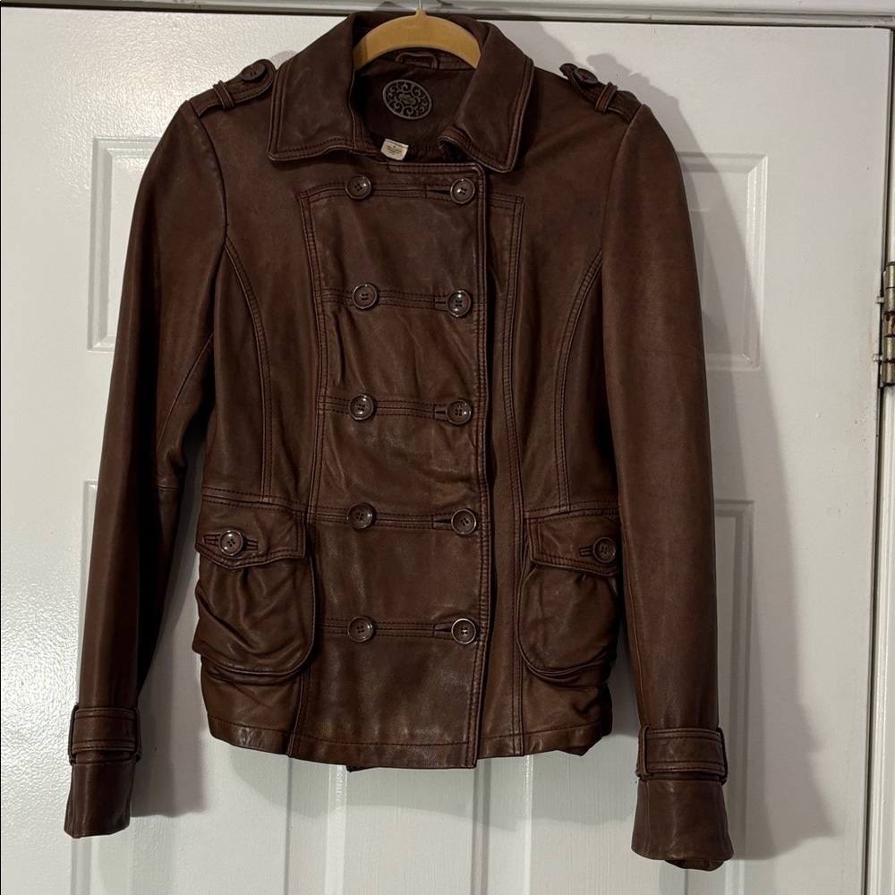 Anthropologie Idra brand leather jacket Size Small
